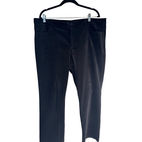 2/$30 Talbots Size 18 High Waisted Black Straight Leg Corduroy Pants - Picture 1 of 16